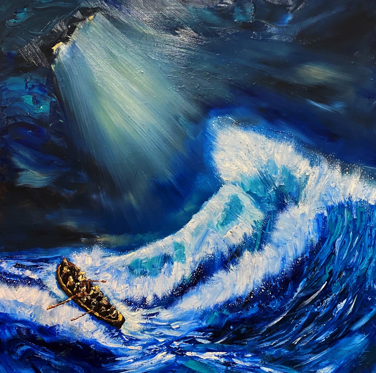 À la lueur de l’espoir |  80 x 80 cm